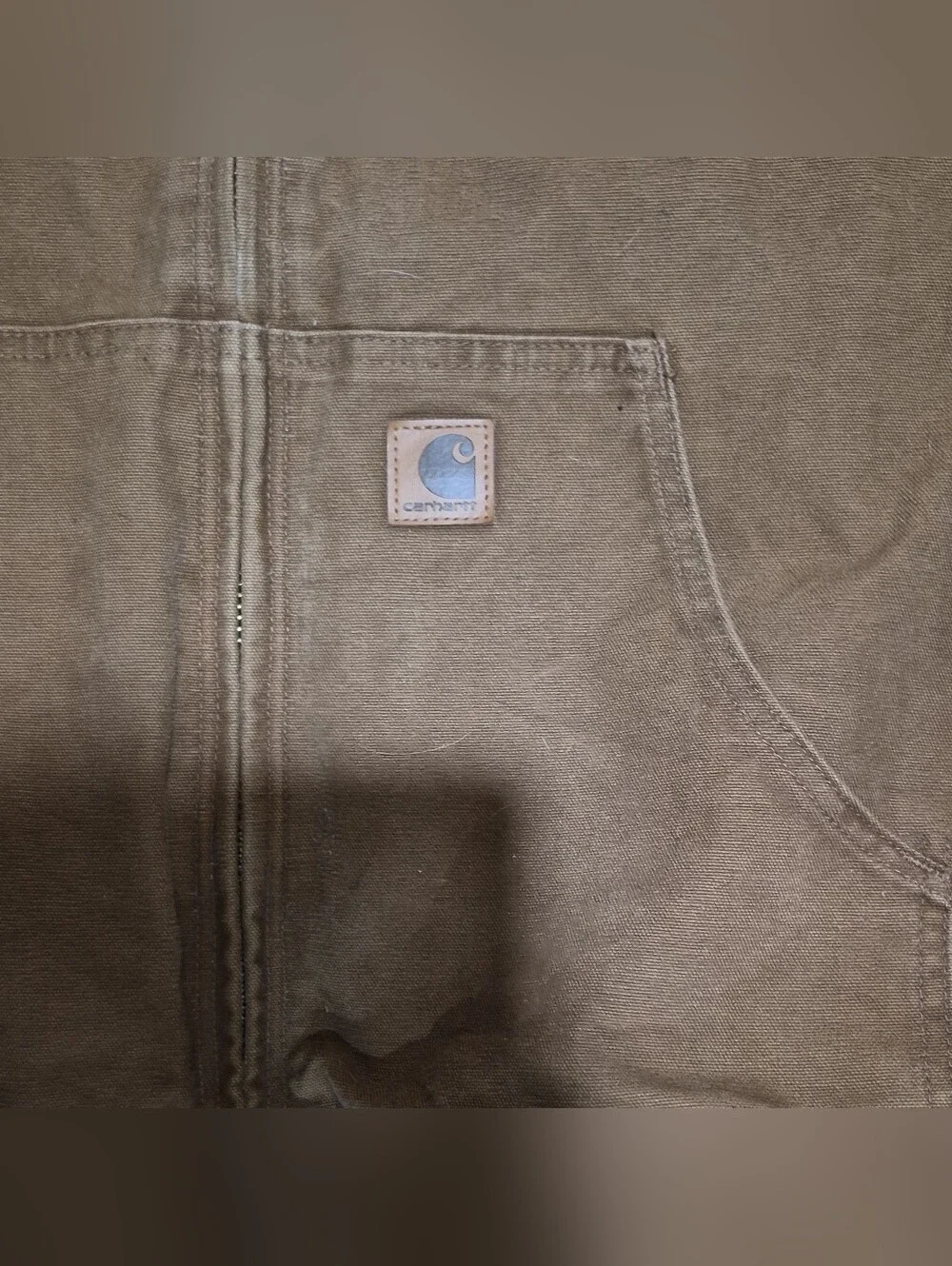 Carhartt J130 Men’s Brown Hooded Duck Quilted Active Workwear Jacket 4XL